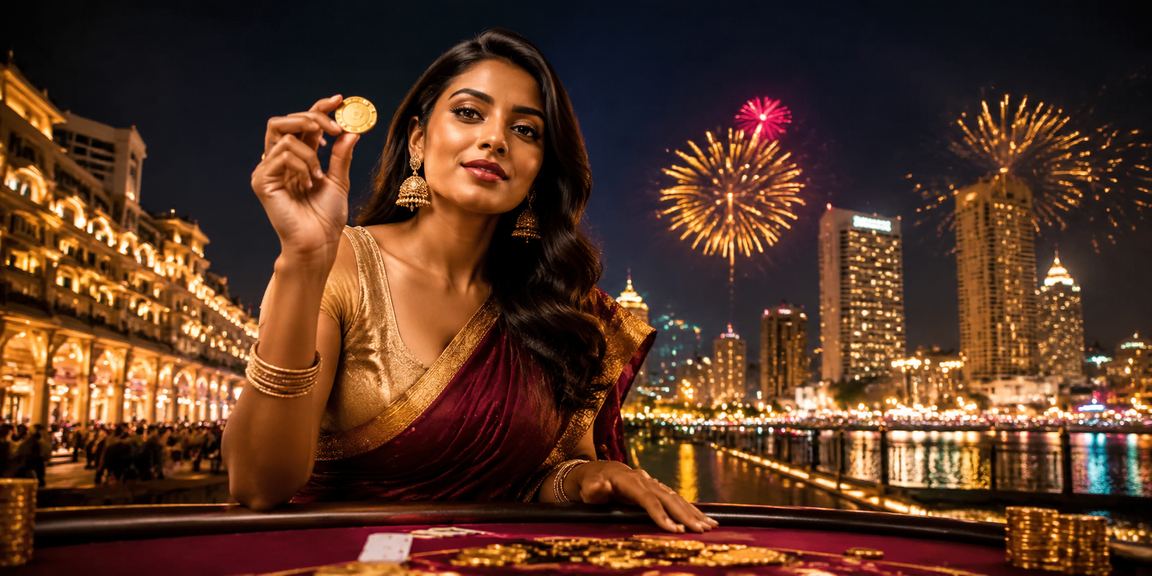 Mumbai Bandra night market with rummy and betting theme